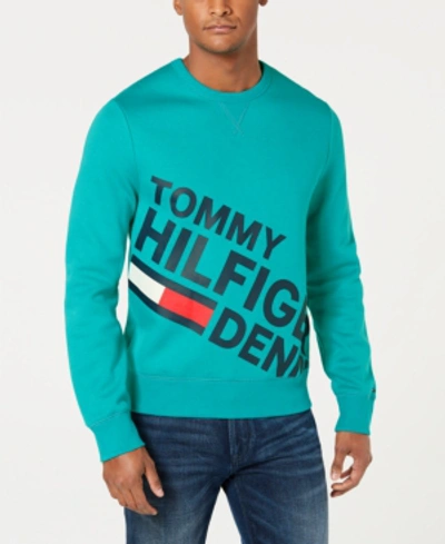 Shop Tommy Hilfiger Denim Men's Reed Graphic Sweatshirt, Created For Macy's In Navigate Green