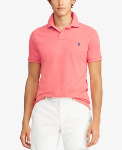 Shop Polo Ralph Lauren Men's Classic-fit Mesh Polo In Highland Rose Heather
