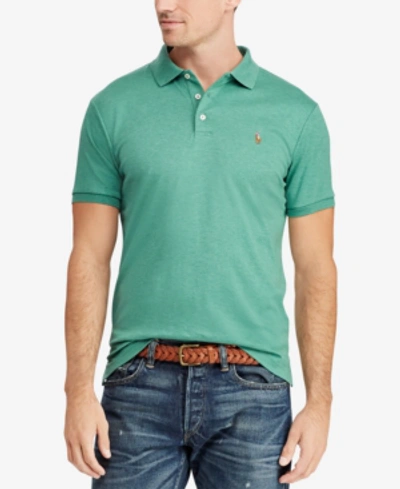 Shop Polo Ralph Lauren Men's Classic Fit Soft Touch Polo In Potomac Green Heather