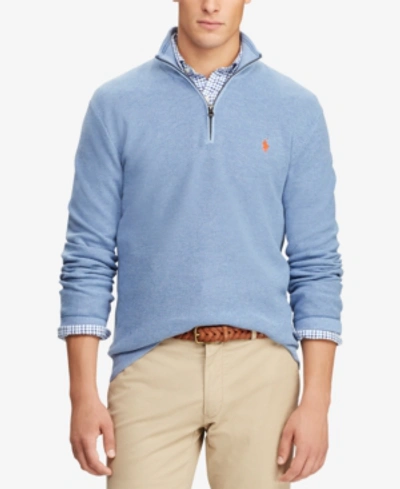 Polo Ralph Lauren Half-zip Pullover Sweater In Jamaica Blue Heather |  ModeSens