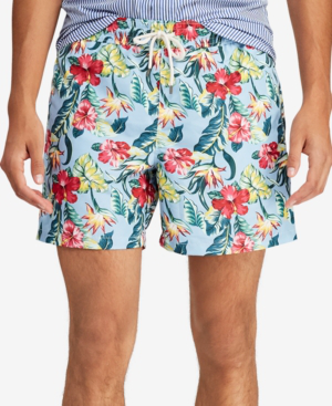 polo floral swim trunks