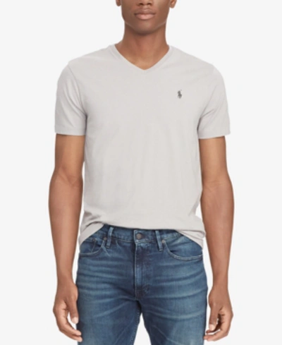 Polo Ralph Lauren Men's Classic-fit V Neck T-shirt In Soft Gray | ModeSens