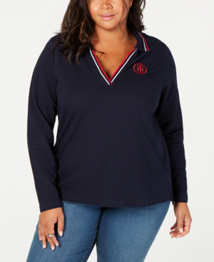 tommy hilfiger plus size polo shirts