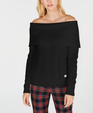 macy's off the shoulder sweater