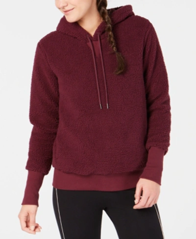 Shop Puma Downtown Sherpa Hoodie In Fig