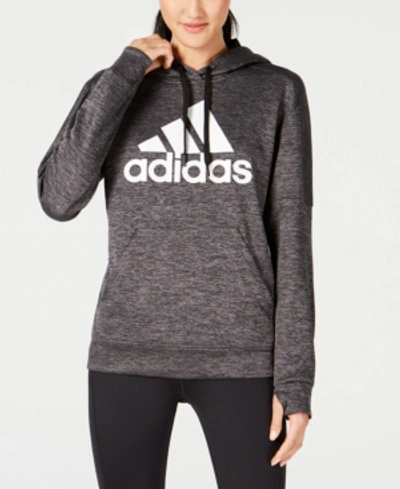 Shop Adidas Originals Adidas Shine Logo Hoodie, Created For Macy's In Grey