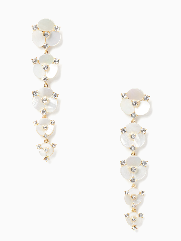 kate spade disco pansy drop earrings