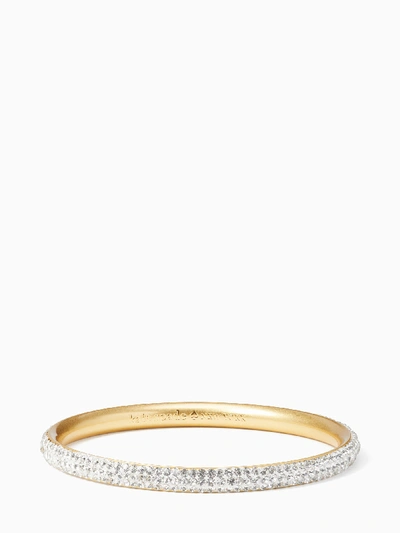 Shop Kate Spade Razzle Dazzle Bangle In Clear/worn Gold