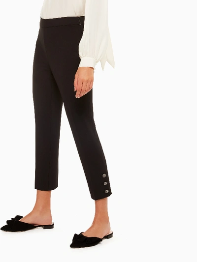 Shop Kate Spade Jewel Button Pant In Black