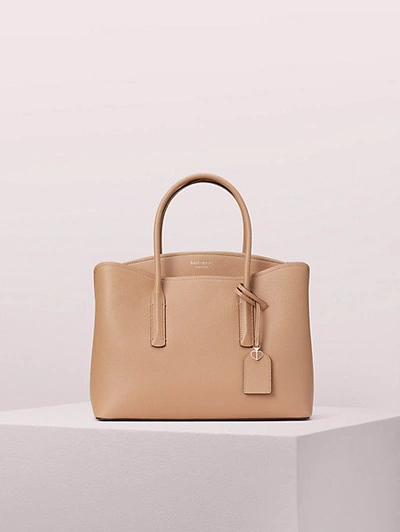 Shop Kate Spade Margaux Large Satchel In Light Fawn