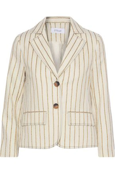 Shop Derek Lam 10 Crosby Woman Printed Jacquard Blazer Beige