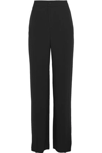 Shop Lanvin Woman Crepe Straight-leg Pants Black