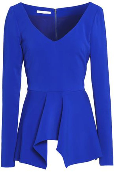 Shop Antonio Berardi Woman Ponte Peplum Top Cobalt Blue