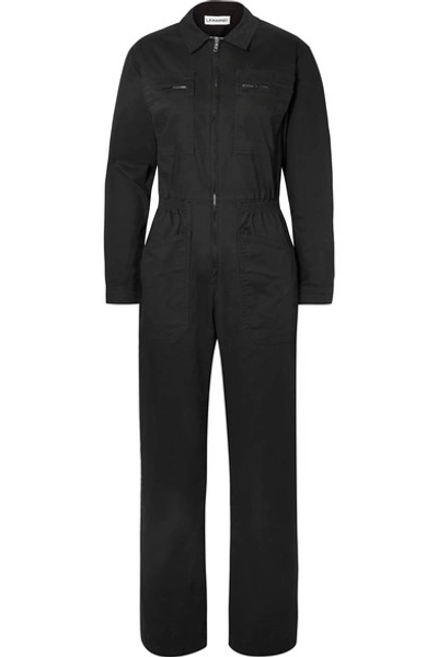 Shop L.f.markey Danny Cotton-blend Jumpsuit In Black