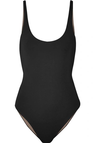 Shop Skin The Lana Reversible Swimsuit In Black