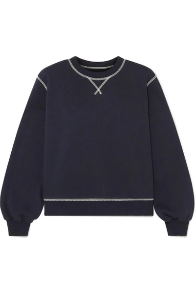 Shop L.f.markey Thierry Cotton-jersey Sweatshirt In Navy