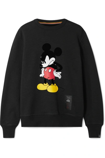 Shop Rag & Bone Disney Printed Cotton-jersey Sweatshirt In Black