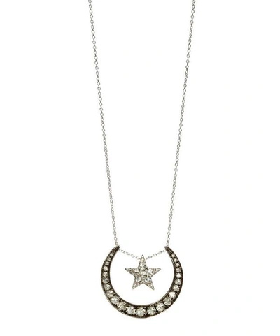 Shop Annoushka 18ct White Gold Love Diamonds Lunar Necklace