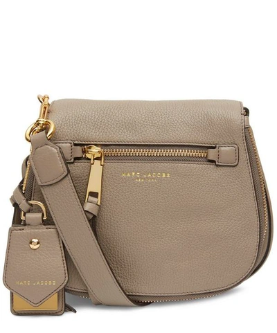 Shop Marc Jacobs Small Recruit Saddle Bag In Grey