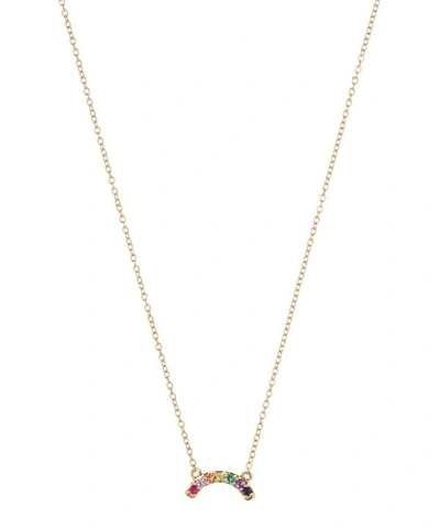 Shop Andrea Fohrman Gold Single Row Multi-stone Rainbow Necklace