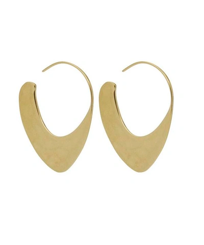 Shop Celine Small Slide Hoop Earrings In Gold