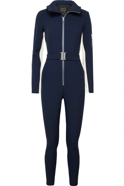 Shop Cordova The Aspen Striped Stretch Ski Suit In Navy
