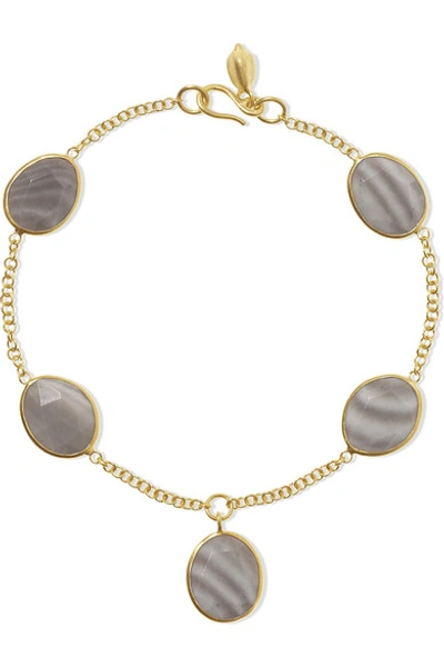 Shop Pippa Small 18-karat Gold Agate Bracelet