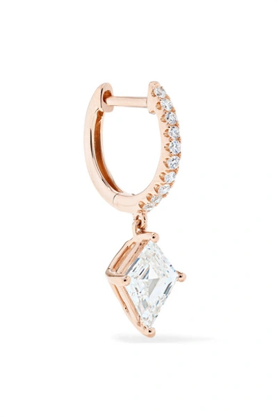 Shop Anita Ko Huggie 18-karat Rose Gold Diamond Earring