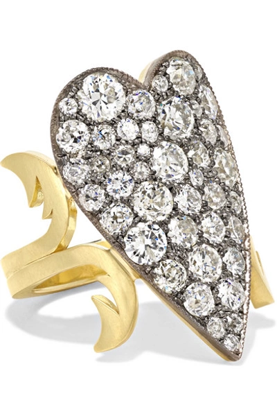 Shop Sylva & Cie 18-karat Gold, Sterling Silver And Diamond Ring