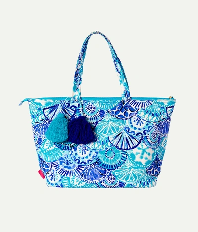Shop Lilly Pulitzer Women's Palm Beach Zip Up Tote Bag In Blue, Lilly Loves Nantucket -