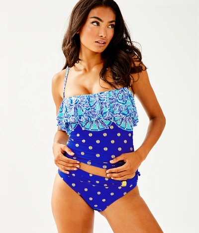 Shop Lilly Pulitzer Belize Tankini Top In Blue Grotto Squeeze The Juice Engineered Swim