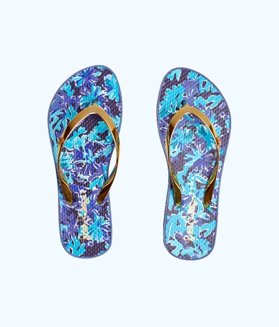 Shop Lilly Pulitzer Pool Flip Flop In Bali Blue Sway This Way Shoe
