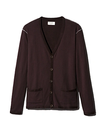 Shop M Singer Tonal-trimmed Cardigan In Raisin