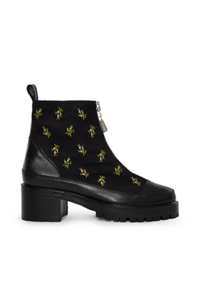 Shop Nicole Saldaã±a Opening Ceremony Embroidered Chris Boot In Black W/ Embroidered