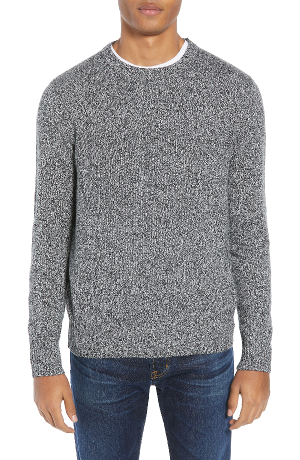 J.crew Rugged Merino Wool Blend Sweater In Heather Birch | ModeSens