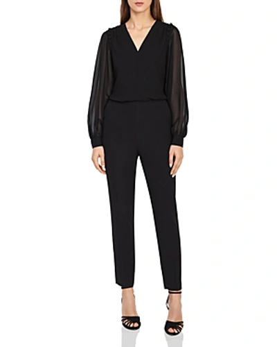 Shop Reiss Adeliza Button-detail Jumpsuit In Black