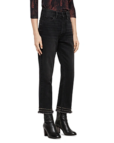Allsaints Ava High-rise Straight-leg Jeans In Washed Black | ModeSens