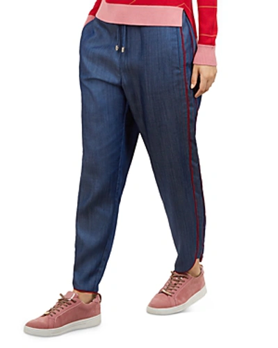 Shop Ted Baker Colour By Numbers Jostell Jogger Pants In Mid-wash