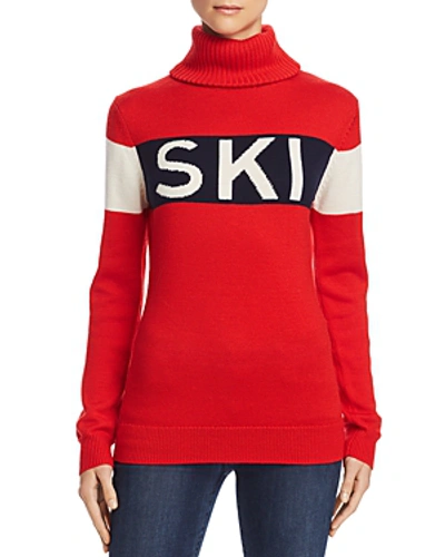 Shop Perfect Moment Color-block Ski Sweater In Red