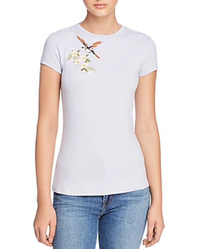 Shop Ted Baker Steffh Graceful Embroidered Tee In Pale Blue