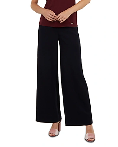 Shop Ted Baker Colour By Numbers Zuleka Wide-leg Pants In Navy