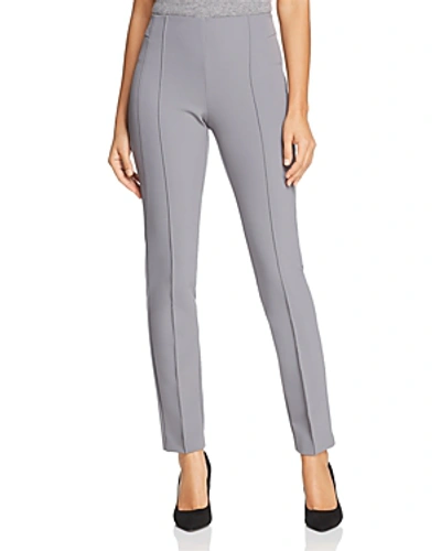 Shop Lafayette 148 Acclaimed Stretch Slim Pintuck City Pants In Cinder