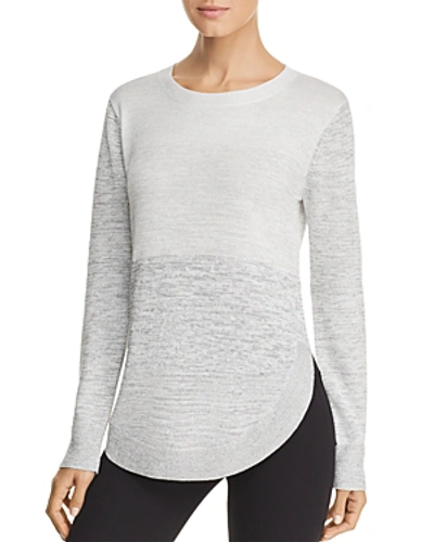 Shop Heather B Space-dye Sweater In Gray Combo