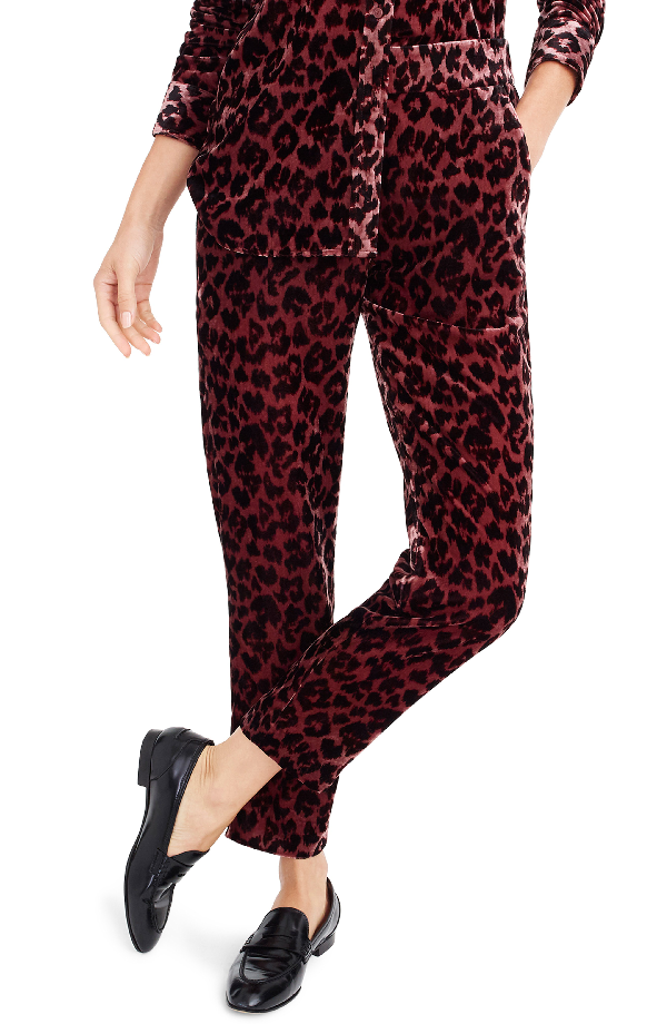 j crew velvet pull on pants