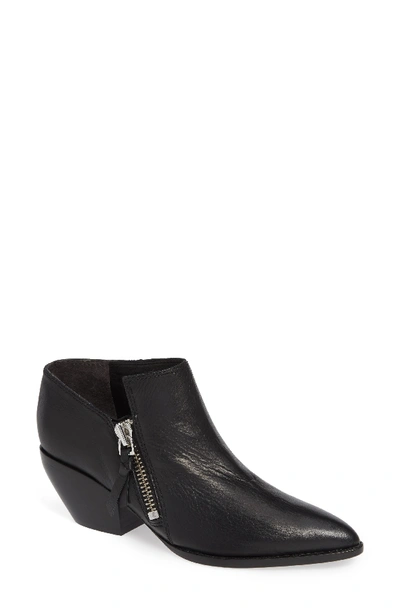 Shop Sigerson Morrison Hannah Asymmetrical Low Bootie In Black