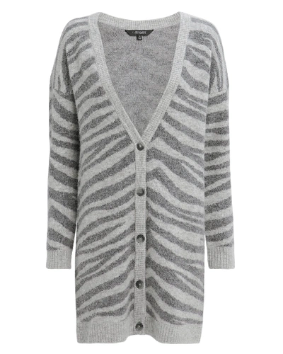Shop Exclusive For Intermix Nala Zebra Cardigan In Grey