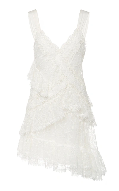 Shop Alexis Ladonna Asymmetrical Mini Dress In White