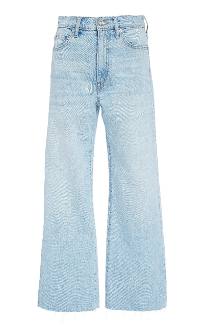 Shop Slvrlake Denim Grace High-rise Wide-leg Cropped Jeans In Light Wash
