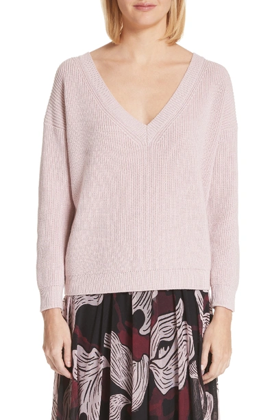 Shop Fuzzi V-neck Wool Sweater In Fondotinta