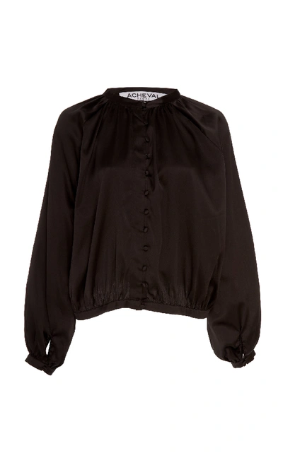 Shop Acheval Pampa Gloria Silk Shirt In Black